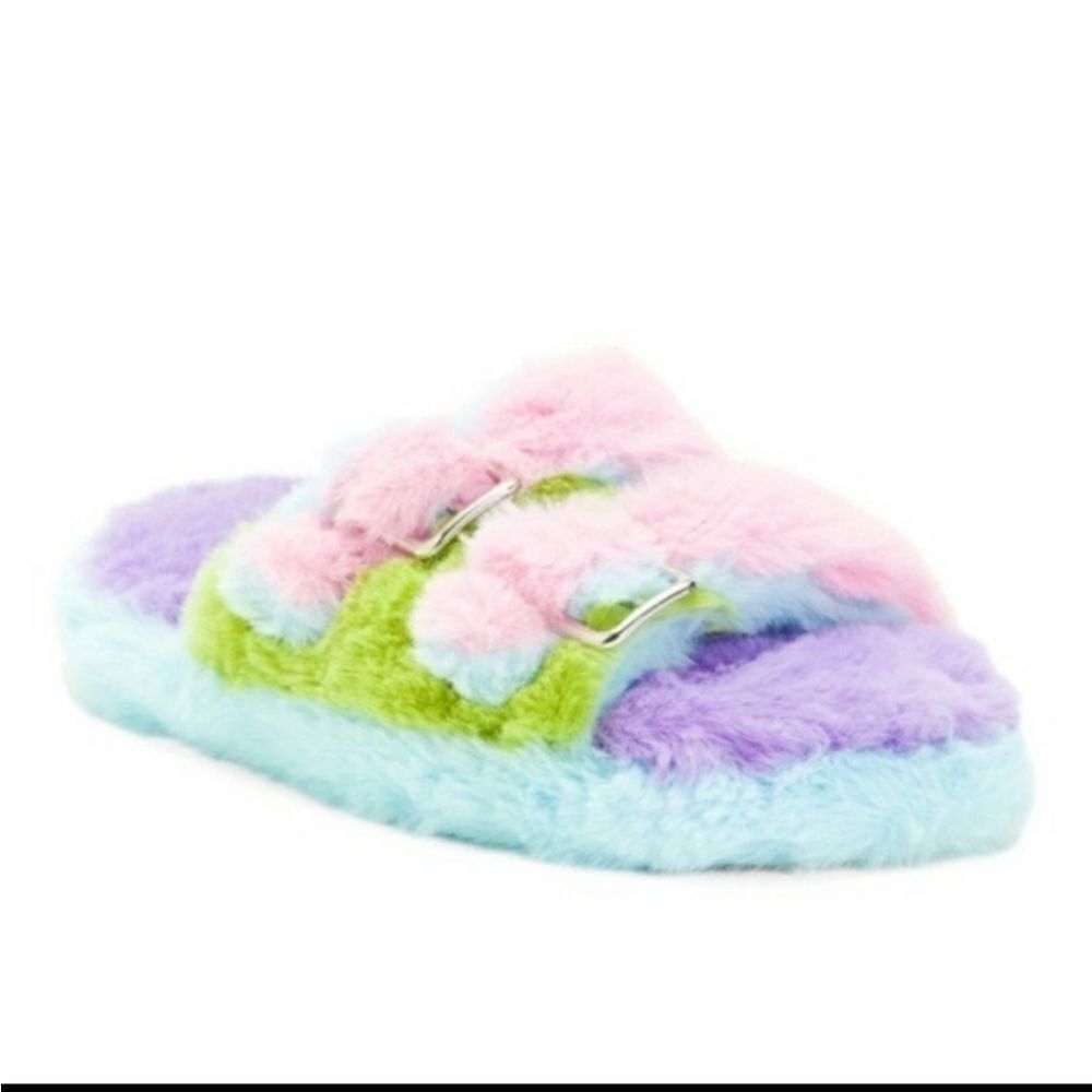 Steve Madden Kids' Jaround Faux Fur Slide Slipper